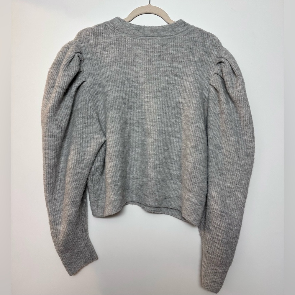 Puff Sleeve Grey Sweater - Picture 4 of 5